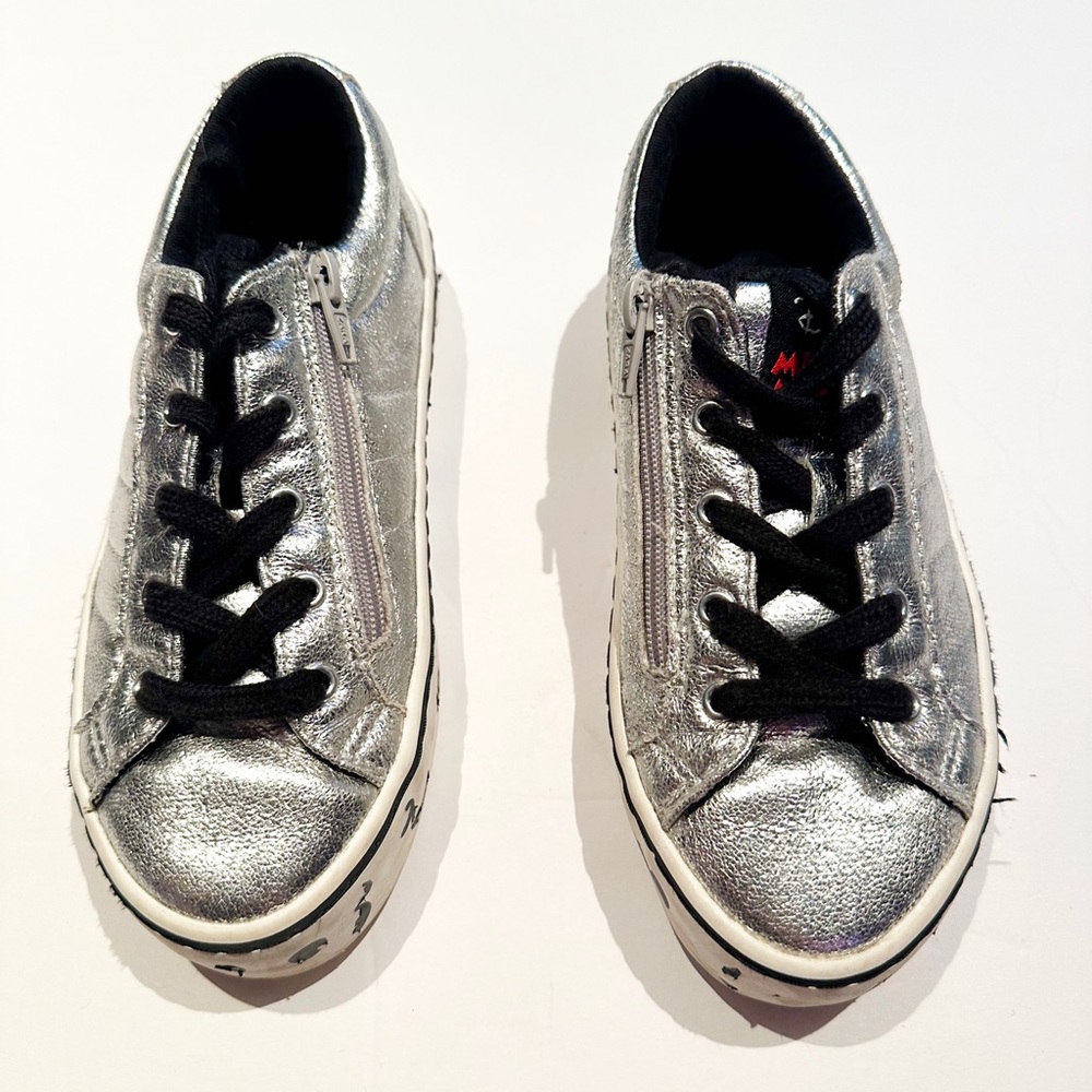 Zara Silver Mickey Mouse Sneakers EU Size 30